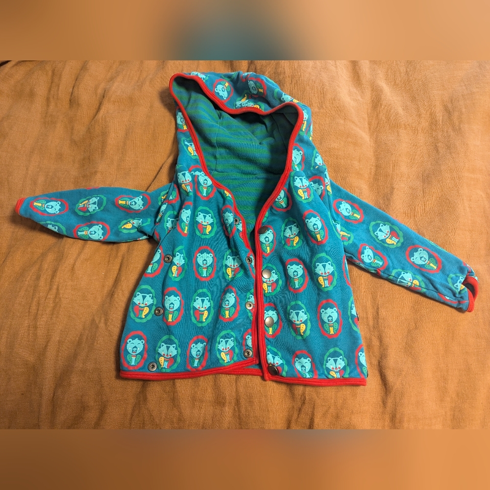 Reversible Print Sweater Jacket
